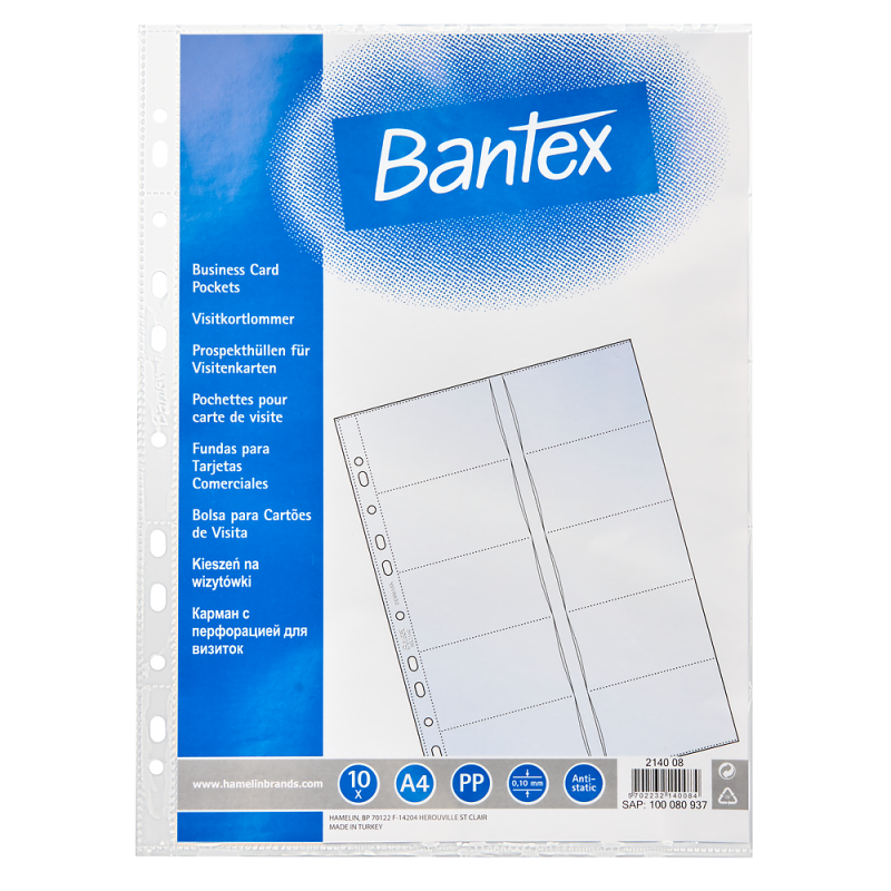 KIESZEŃ BANTEX 20 WIZYTÓWEK A4 10SZT