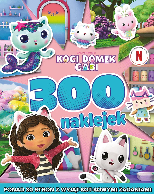 KSIĄŻECZKA TREFL KOCI DOMEK GABI. 300 NAKLEJEK