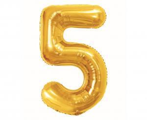 BALON FOLIOWY B&C CYFRA 5 ROYAL GOLD