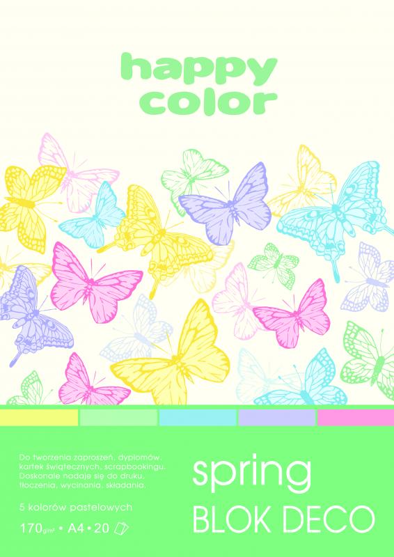 BLOK DECO A4/20 SPRING 170G 5KOL HAPPY COLOR