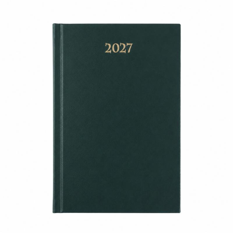 TERMINARZ A5 DZIENNY TWARDY ZIELONY 2027