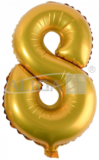 BALONY FOLIOWE CYFERKI ZŁOTE 86CM