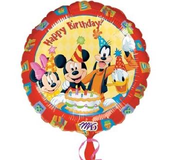 BALON FOLIOWY 18' CIR-MICKEY&FRIENDS HAPPY BDAY