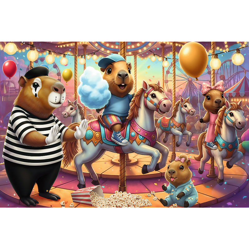 PUZZLE 100 TREFL KAPIBARY NA WAKACJACH