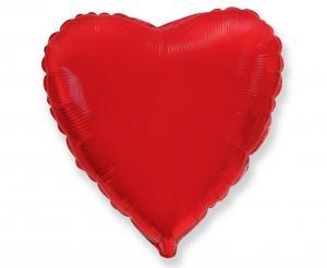 BALON FOLIOWY 18 FX SERCE CZERWONE WALENTYNKI