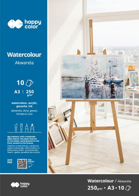 BLOK AKWARELOWY ART A3/10 ARK, 250g, Happy Color