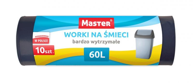 WORKI NA ŚMIECI 60L 10SZT. LDPE MOCNE! MASTER S021