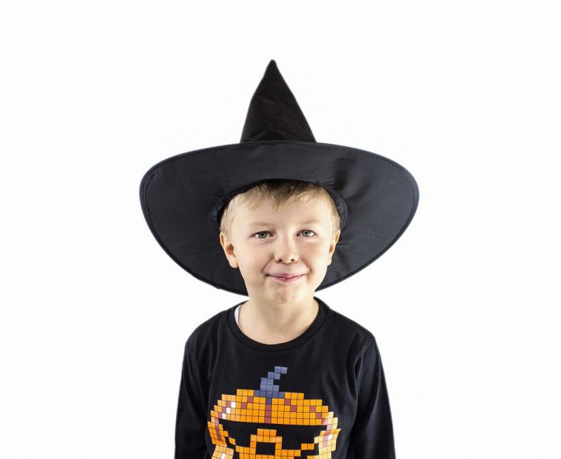 KAPELUSZ WIEDŹMA FLOKOWANY ROZ.S HALLOWEEN BANER