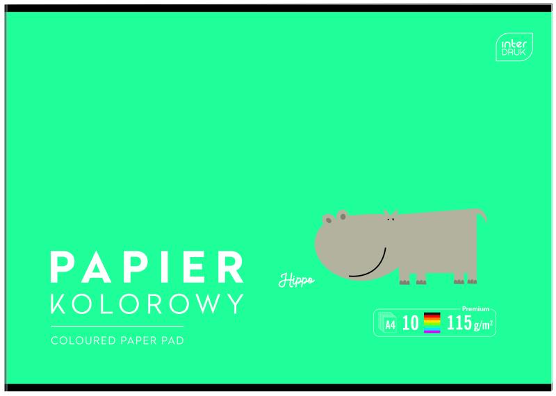 ZESZYT PAPIERÓW KOLOROWYCH A4/10 115G BB KIDS INTERDRUK