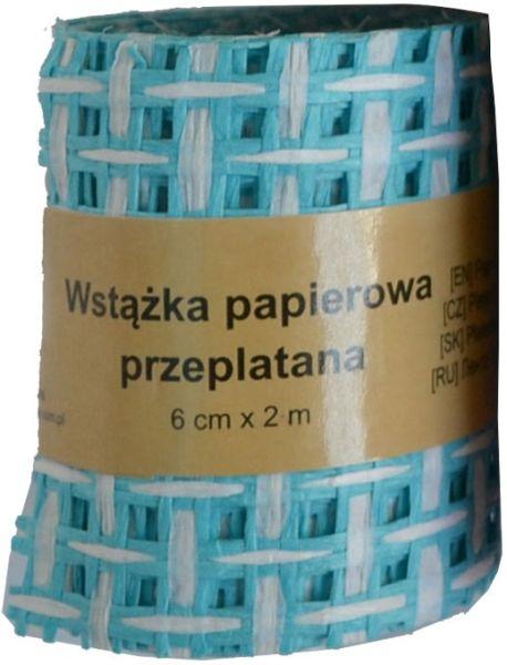 WSTĄŻKA PAP.PRZEPLATANA WP-04 NIEBIESKA 6CMX2M A'3SZT