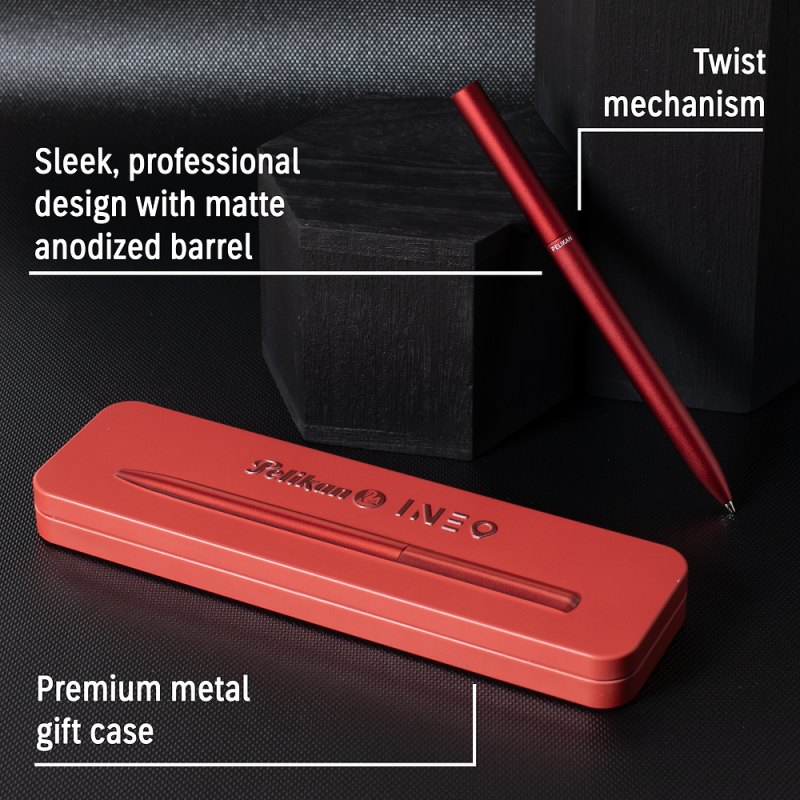DŁUGOPIS PELIKAN K6 INEO FIERY RED ETUI