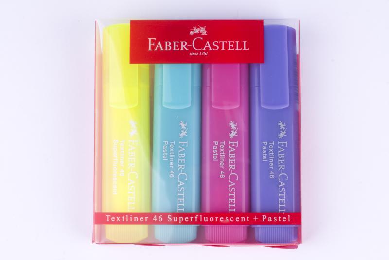 ZAKREŚLACZ 1546 PASTEL 4SZT FABER