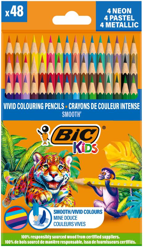 KREDKI 48 BIC DREWNO ECO SMOOTH
