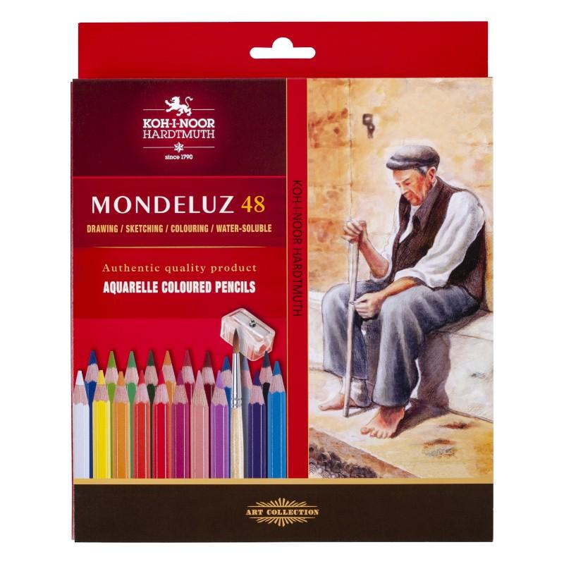 KREDKI MONDELUZ 3713/3 48 KOLORÓW + PĘDZEL