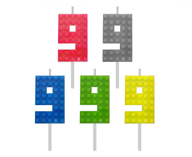 ŚWIECZKA LEGO CYFRA 9