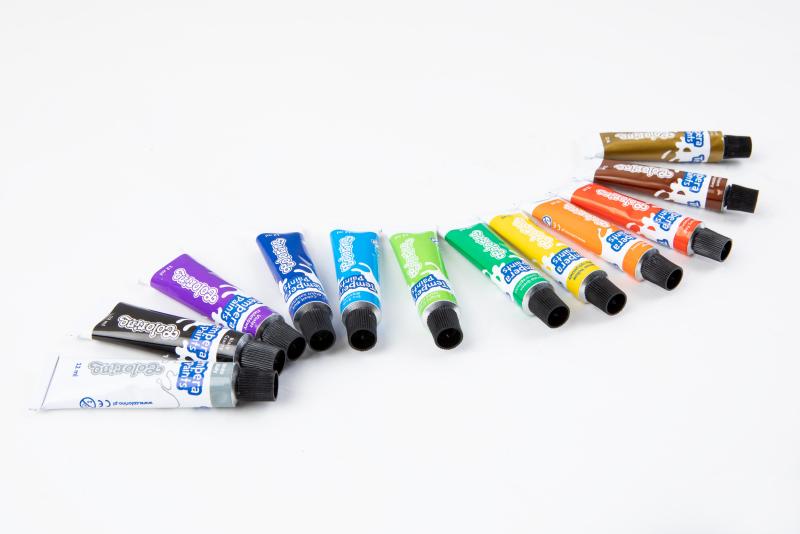 FARBY TEMPERA W TUBACH 12 ML 12 KOL. COLORINO / MICKEY /