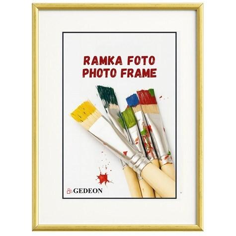 RAMKA 10X15 PLASTIKOWA STARE ZŁOTO SZKŁO