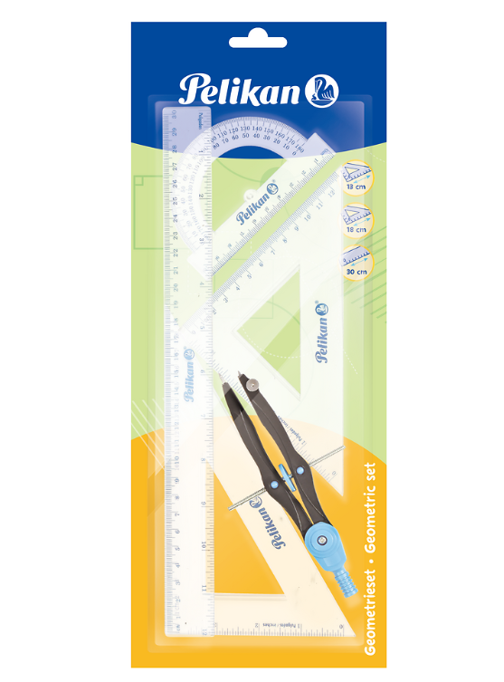 KOMPLET GEOMETRYCZNY PELIKAN 5CZ.BL