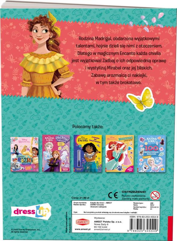 KSIĄŻECZKA DISNEY ENCANTO. UBIERANKI NAKLEJANKI