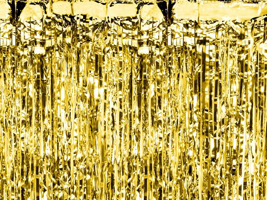 KURTYNA PARTY W KOLORZE ZŁOTYM 90X250CM