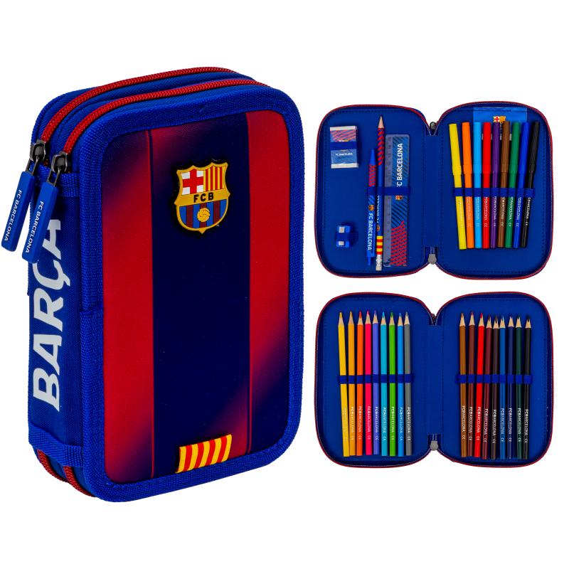 PIÓRNIK PODWÓJNY Z WYPOSAŻENIEM FC BARCELONA YOUNG AC21