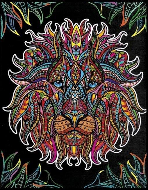 KOLOROWANKA WELWETOWA 47X35 LEW