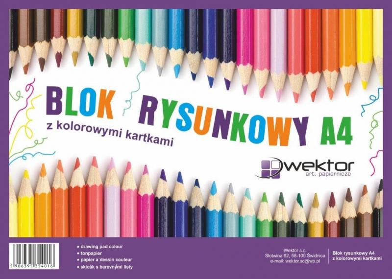 BLOK RYSUNKOWY A4 KOLOR