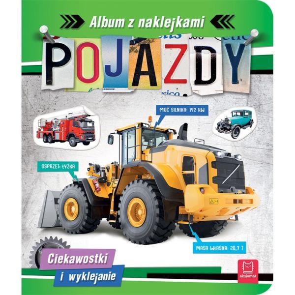 KSIĄŻECZKA POJAZDY ALBUM Z NAKLEJKAMI.CIEKAWOSTKI I WYKLEJANIE