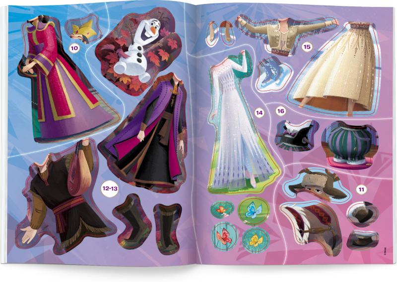 KSIĄŻECZKA DISNEY KRAINA LODU. BROKATOWE UBIERANKI