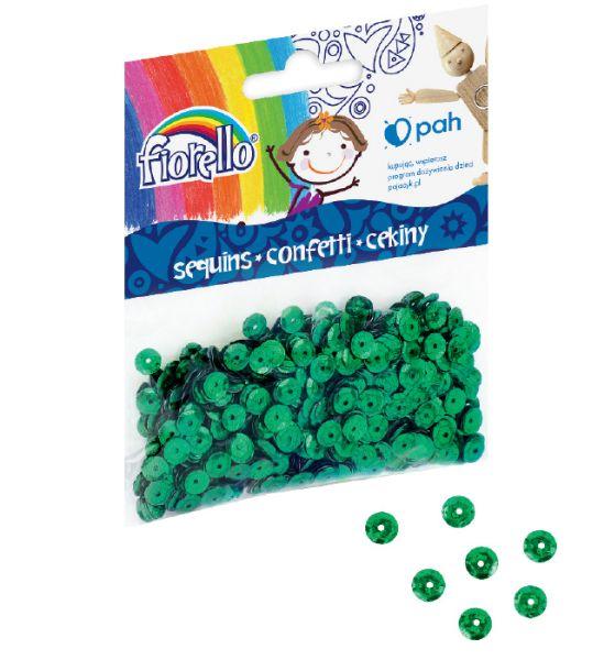 CEKINY CONFETTI GR-C14-6G KÓŁKO ZIELONE Fiorello