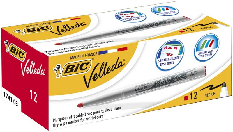 MARKER VELLEDA 1741 OKR CZERWONY A/12