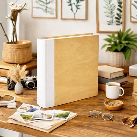 ALBUM 10X15/200 WOOD WHITE