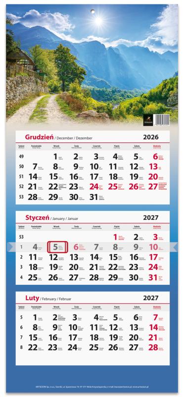 KALENDARZ TRÓJDZIELNY 2027