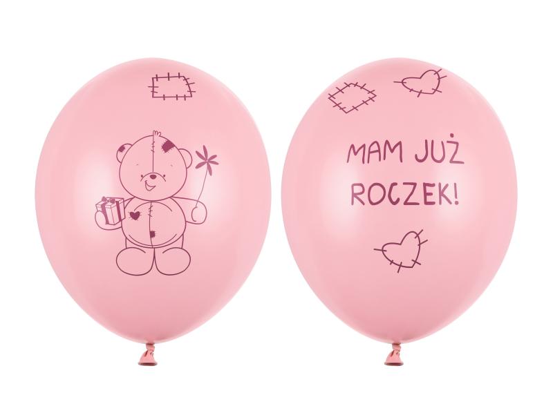 BALONY MIŚ MAM JUŻ ROCZEK P.BABY PINK