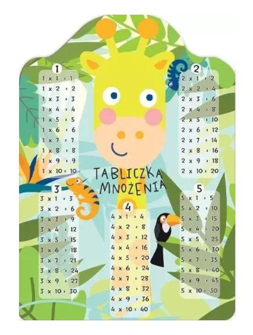 KARTA EDUKACYJNA TABLICZKA MNOŻENIA ŻYRAFA