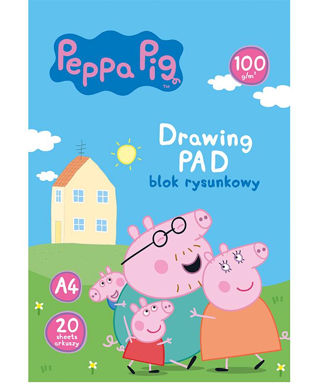 BLOK RYSUNKOWY PEPPA PIG A4 100G 20 ark