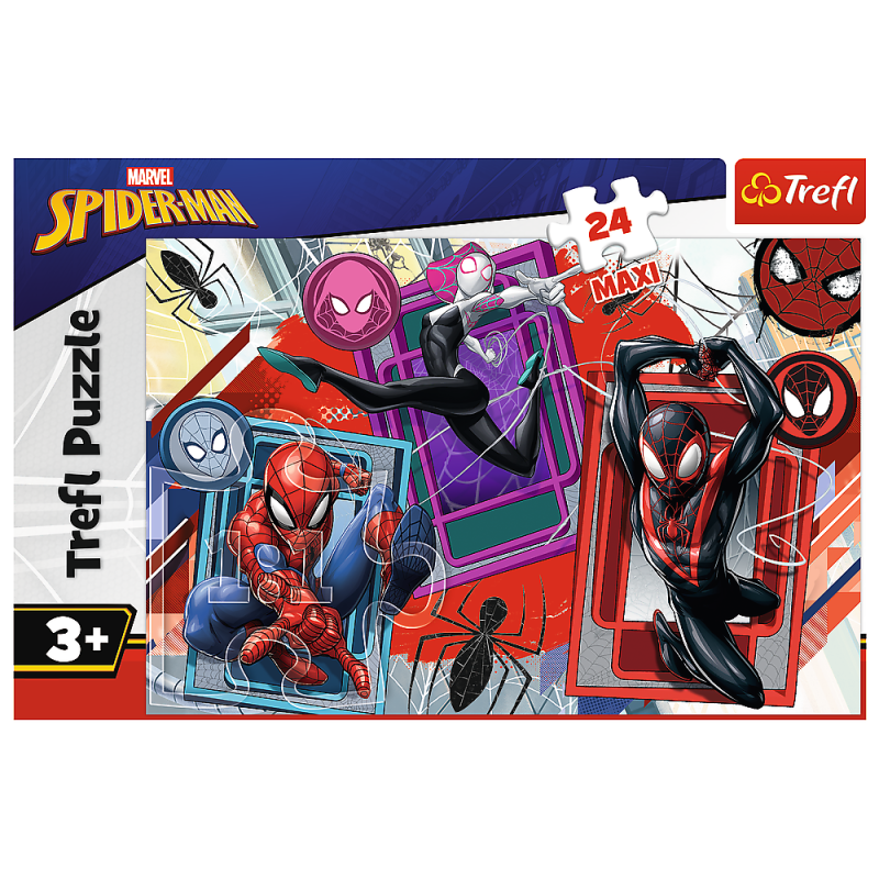 PUZZLE 24 TREFL MAXI PAJĘCZE ZMYSŁY SPIDERMAN