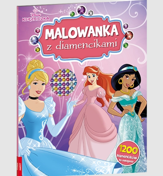 KSIĄŻECZKA DISNEY KSIĘŻNICZKA. MALOWANKA Z DIAMENTAMI