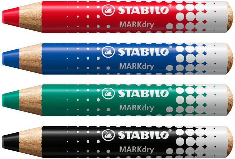 KREDKI DO TABLICY SUCH. 4 KOLORY STABILO