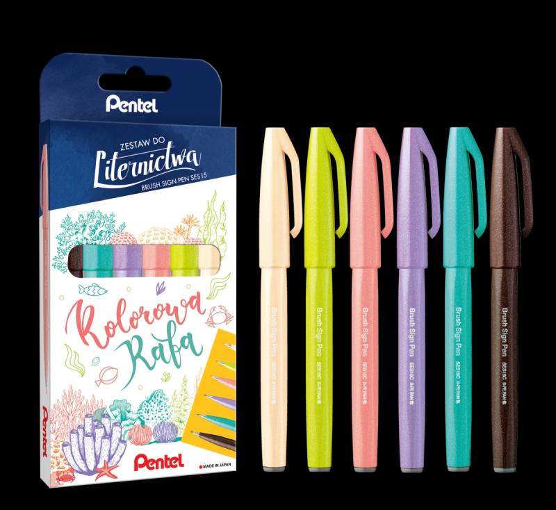 ZESTAW PISAKÓW BRUSH SIGN PEN A6 KOLOROWA RAFA