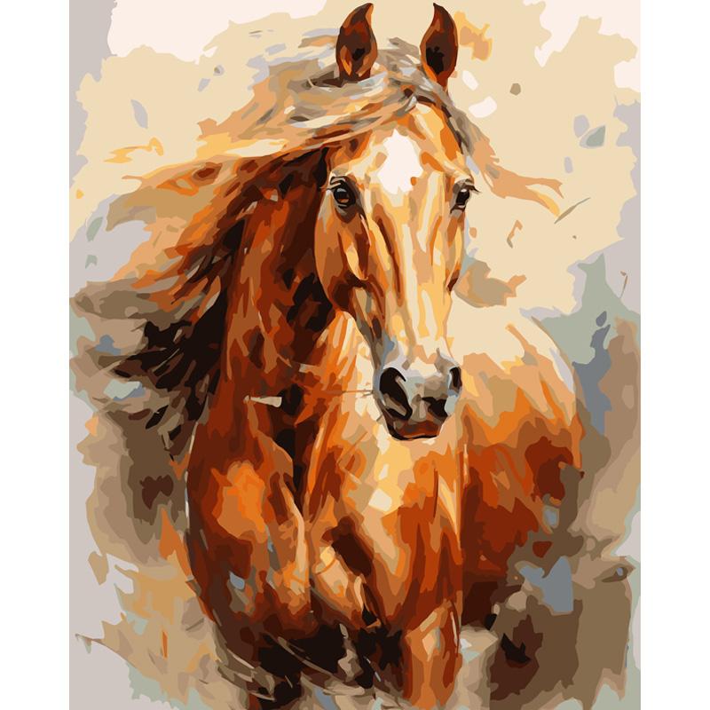 MALOWANIE PO NUMERACH PODOBRAZIE 40X50 CM NIKI4 KOŃ