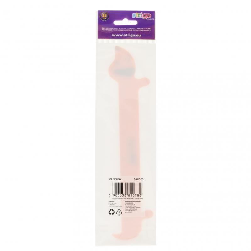 LINIJKA PLASTIKOWA JAMNIK 15CM STRIO