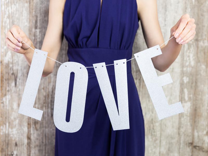 BANER LOVE KOL.SREBRNY BROKAT