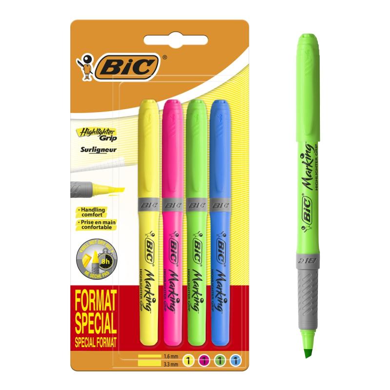 ZAKREŚLACZ BIC BR/LINER GRIP BL4 MIX