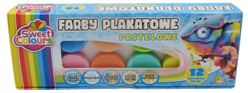 FARBY PLAKATOWE 12/20ML PASTELOWE OTOCKI