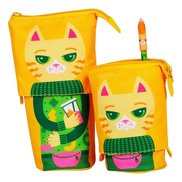 PIÓRNIK SASZETKA WYSUWANA ŻÓŁTY COOL GANG- KITTY GDD