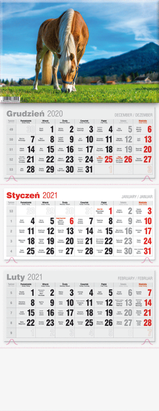 KALENDARZ TRÓJDZIELNY LUX 2027