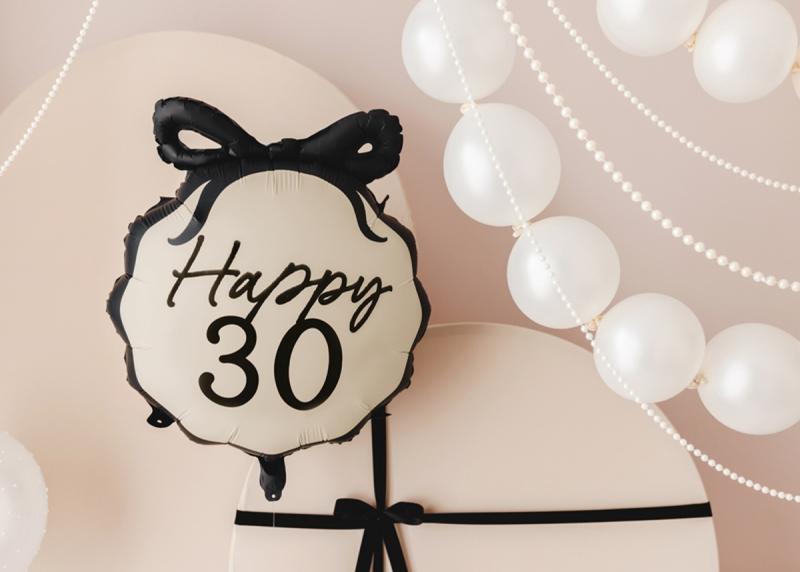 BALON FOLIOWY PASTYLKA HAPPY 30 MIX 47,5X45CM