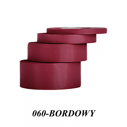 WSTĄŻKA RYPSOWA 25MM/22MB BORDO