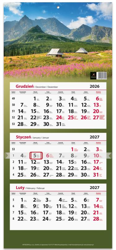 KALENDARZ TRÓJDZIELNY 2027